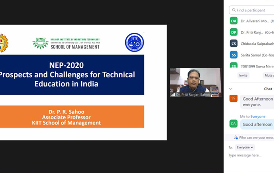 KSOM Faculty Delivered Expert Lecture on NEP at AICTE-ISTE sponsored FDP